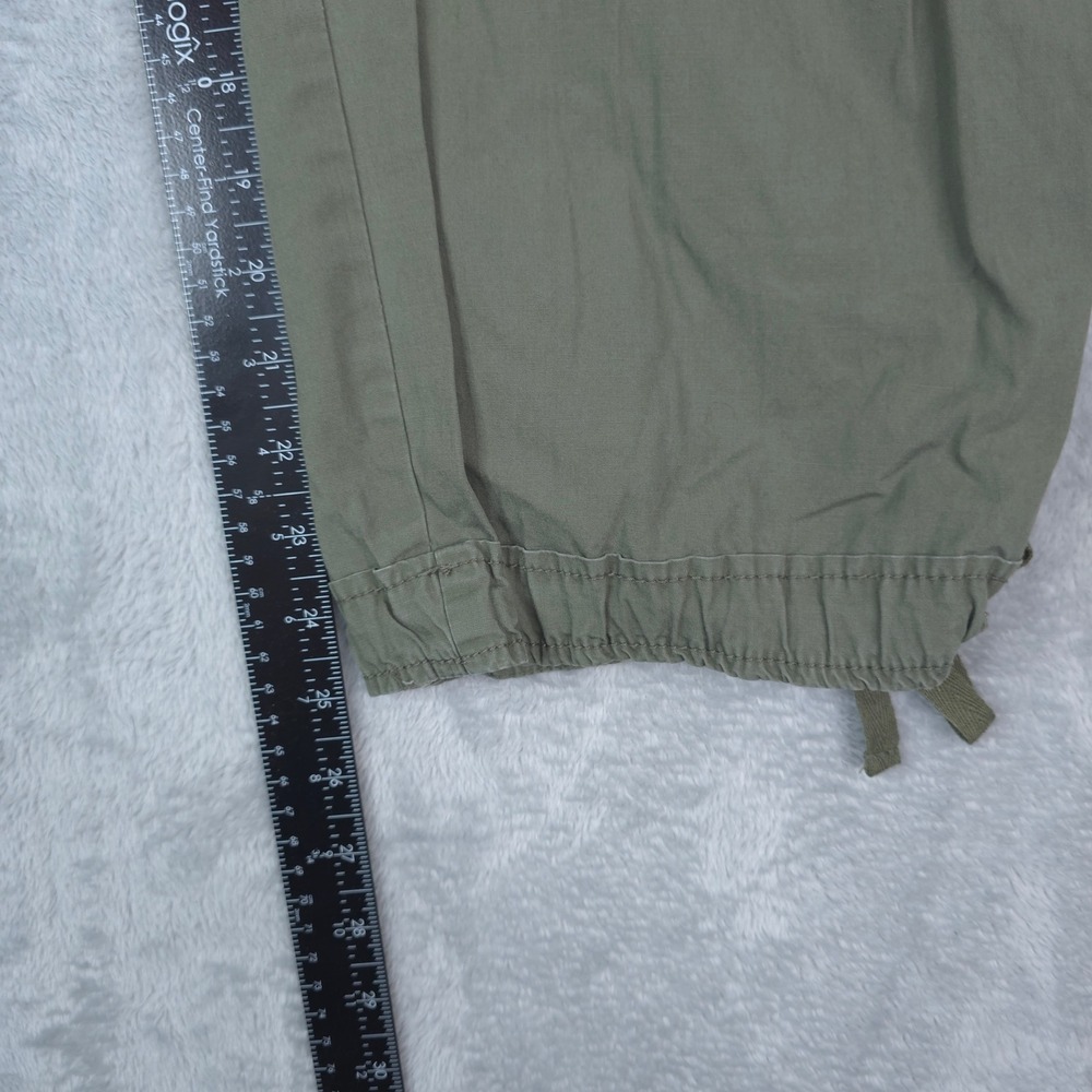 Liz Claiborne Lizwear Cargo Pants Women 10 Olive Green Utility Cropped Y2K - Picture 9 of 11